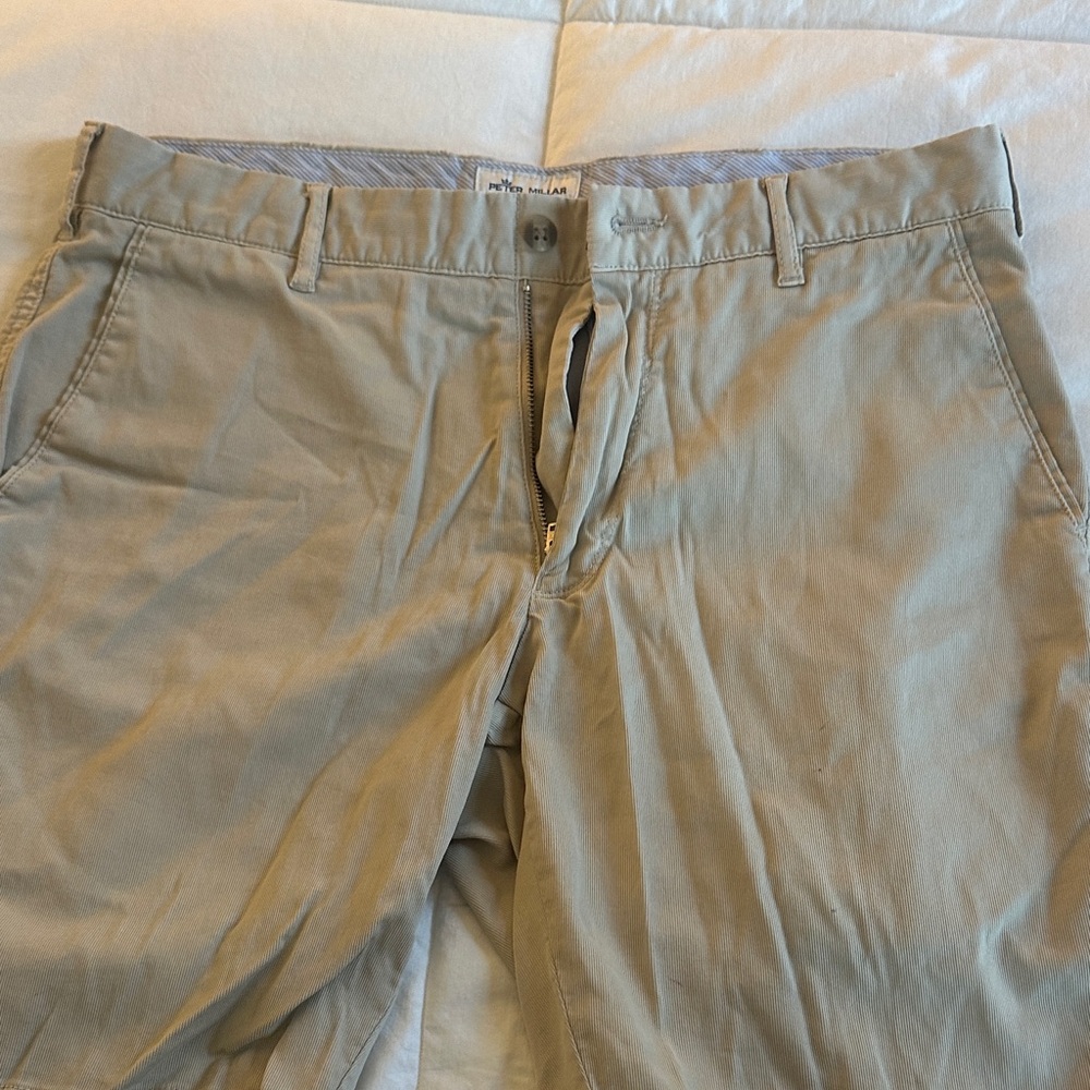 Peter Millar Light Khaki Golf Shorts
